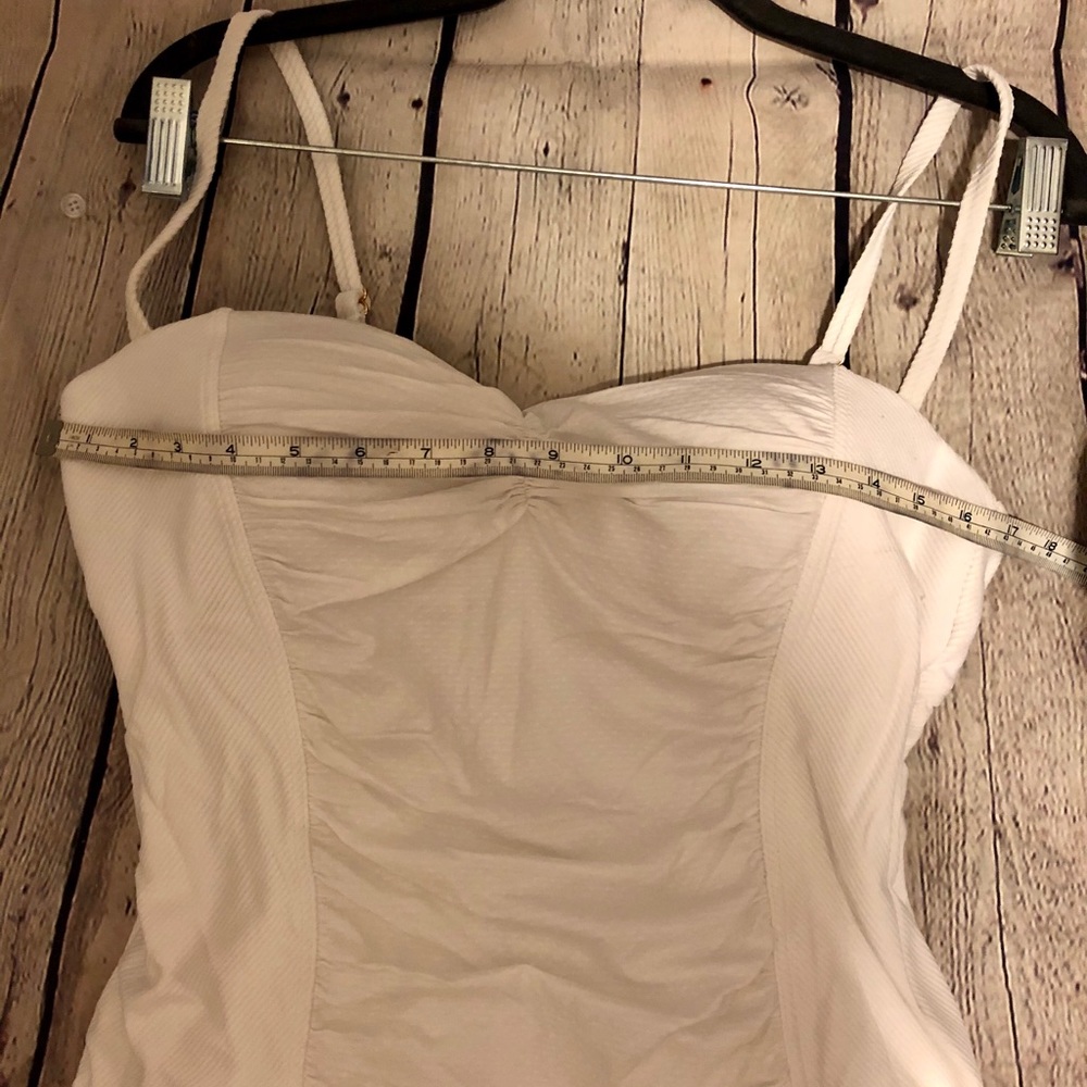 White one piece swimsuit. Jantzen size large - Picture 6 of 6